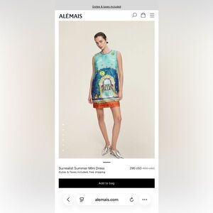 Alemais Surrealist Summer Mini Dress